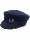 Ruslan Baginskiy Logo-embroidered Baker-boy Cap In Blue