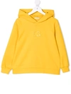 Dolce & Gabbana Embossed Logo Hoodie In Yellow