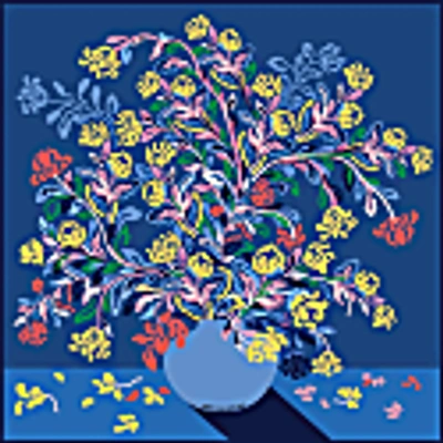 Jessie Zhao New York Silk Scarf Of Night Flowers