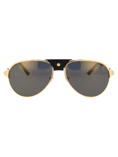 Cartier Ct0034s Sunglasses In Gold