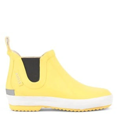 Aigle Yellow Lolly Chelsea Rain Boots