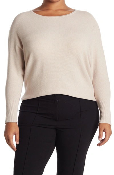 T Tahari Dolman Sleeve Thermal Jumper In Mushroom Heather