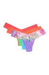 Hanky Panky Low Rise Lace Thongs In Beab-tano/ Impression