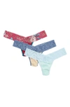Hanky Panky Low Rise Lace Thongs In Cepi