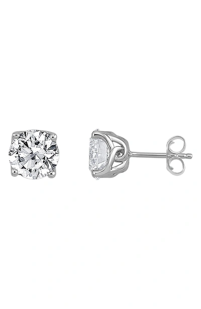 Badgley Mischka 14k White Gold Lab Grown Round Created Diamond Solitaire Stud Earrings