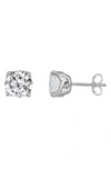 BADGLEY MISCHKA BADGLEY MISCHKA 14K WHITE GOLD ROUND LAB CREATED DIAMOND STUD EARRINGS