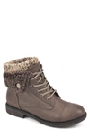 Cliffs By White Mountain Duena Faux Shearling Lined Lace-up Boot In Brown/ Fabric/ Fleece