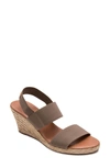 Andre Assous Allison Wedge Sandals In Taupe