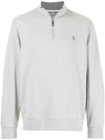 Polo Ralph Lauren Embroidered Logo Sweatshirt In Grau