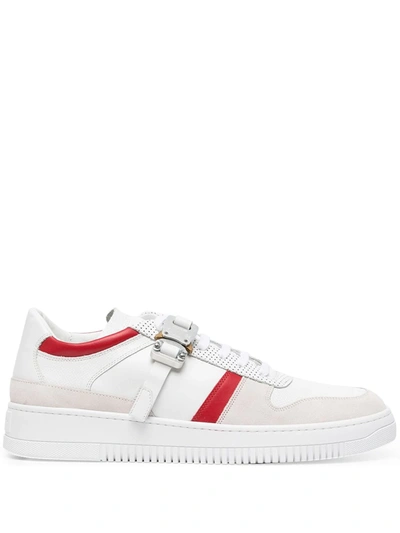 Alyx Mens White Buckle-detail Leather And Suede Low-top Trainers 11