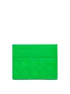 BOTTEGA VENETA INTRECCIATO CARD HOLDER GREEN