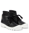 LOEWE LAYERED LEATHER ANKLE BOOTS,P00584300