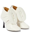 LOEWE PLEATED-BUCKLE LEATHER ANKLE BOOTS,P00584301