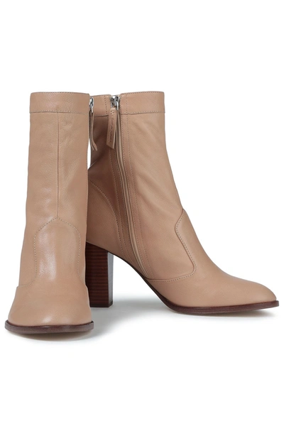 The Marc Jacobs Leather Ankle Boots In Neutrals