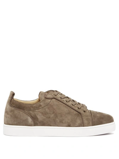 Christian Louboutin Louis Junior Leather Trainers In Brown