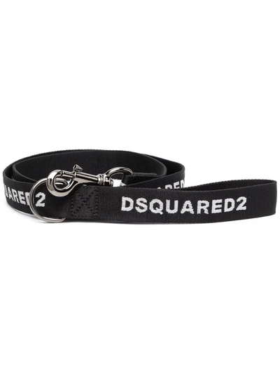 Dsquared2 Logo-print Dog Lead In Schwarz