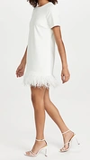 Likely Marullo Feather Trim Shift Dress In White