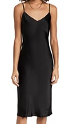 L AGENCE JODIE V NECK SLIP DRESS BLACK,LGENC31429