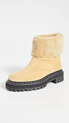PROENZA SCHOULER LUG SOLE SHEARLING ANKLE BOOTS,PROSH20445