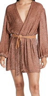 Retroféte Retrofete Gabrielle Sequin Wrap Short Dress