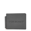 OFF-WHITE GREY LEATHER WALLET,4108618