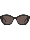 Saint Laurent Sl68 Cat-eye Frame Sunglasses In Grey