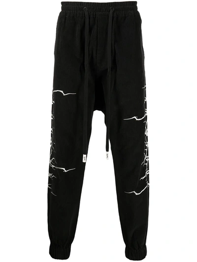 Haculla Fallen Angel Print Trackpants In Black