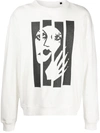 Haculla Broken Witch Print Sweatshirt In White