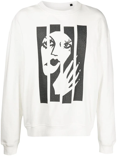 Haculla Broken Witch Print Sweatshirt In White