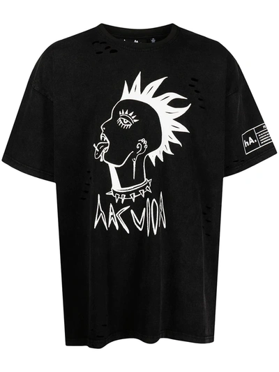 Haculla Punk Logo-print T-shirt In Black