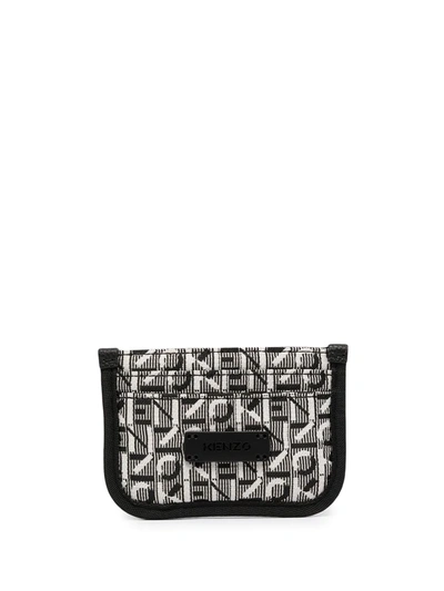 Kenzo Courier Jacquard Card Holder In Black