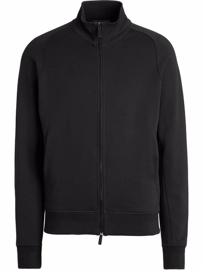 Ermenegildo Zegna Black Cotton Modal Logo Sweatshirt