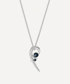 SHAUN LEANE SILVER HOOKED BLACK PEARL PENDANT NECKLACE,000739488