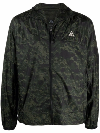 Nike Acg 'cinder Cone' Windproof Jacket In Green