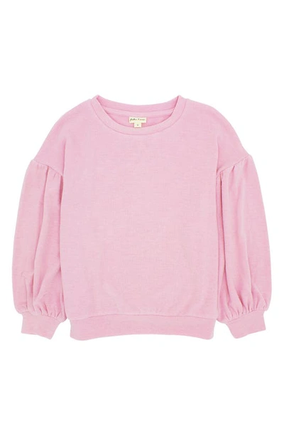 Feather 4 Arrow Babies' Bubble Sleeve Sweater In Fairy Tale Pink