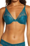 Natori Cherry Blossom Convertible Underwire Bra In Sea Green