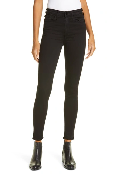 Rag & Bone Nina High-rise Skinny Jeans In Black