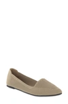 Mia Corrine Womens Slip On Comfort Insole Flat Shoes In Sand