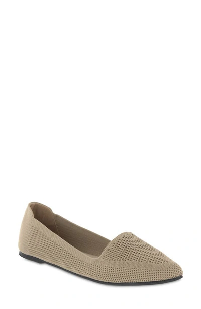 Mia Women's Corrine Ballet Knit Flats In Sand