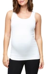 Nom Maternity Seamless Everyday Maternity Tank Top In White