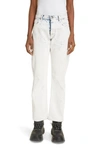 Maison Margiela Bianchetto Handpainted Staright-leg Jeans In White Crack