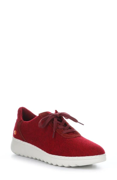 Softinos By Fly London Elra Sneaker In 004 Red Tweed/ Felt