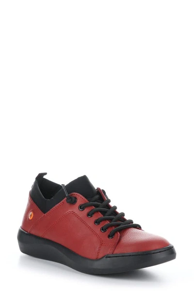 Softinos By Fly London Bonn Sneaker In 003 Red Smooth Leather