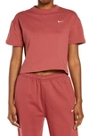 Nike Lab Nrg Crop Cotton T-shirt In Cedar/ White