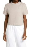 Nike Lab Nrg Crop Cotton T-shirt In Malt/ White