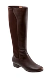 Trotters Misty Leather Knee High Boot In Brown