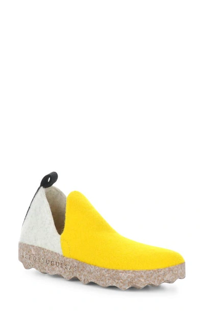 Asportuguesas By Fly London City Slip-on Sneaker In 003 Yellow/ Off White/ Black