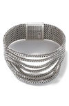 John Hardy Sterling Silver Classic Chain Multi-row Bracelet In Silver