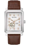 Bulova Sutton Automatic Alligator-grain Leather Mens Watch In Brown