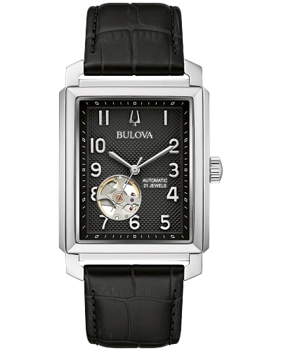 BULOVA BULOVA SUTTON AUTOMATIC BLACK DIAL WATCH 96A269